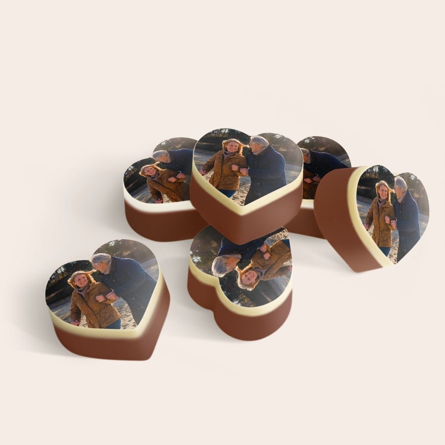 Personalised Photo Chocolates - Hearts