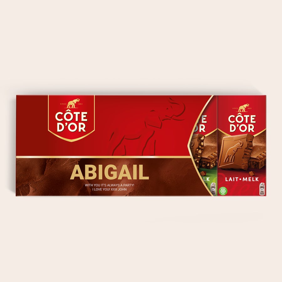 XXL personalised CĂ´te d'Or chocolate bar XXL personalised CĂ´te d'Or chocolate bar