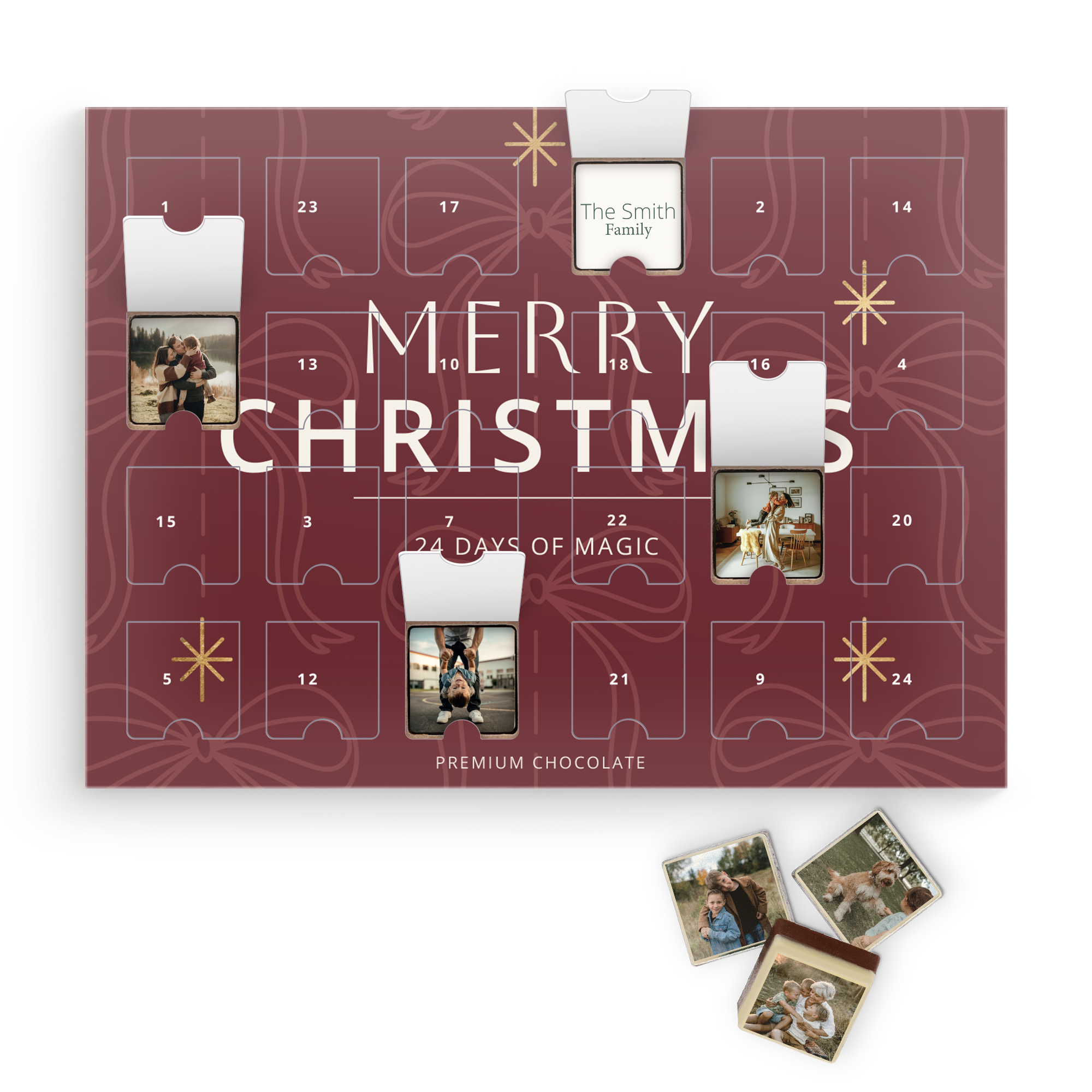 Personalised advent calendar - Photo chocolates