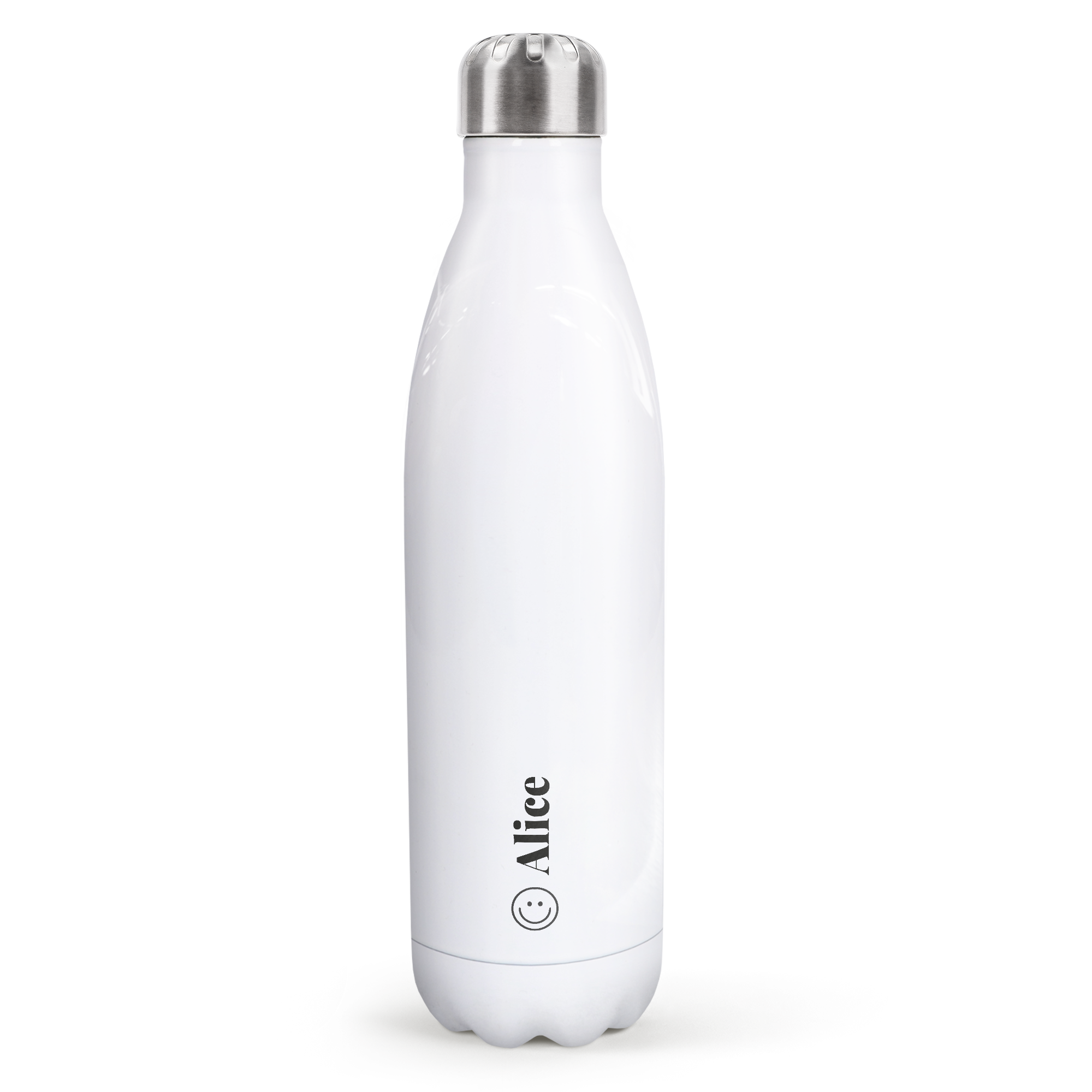 Personalised insulated water bottle - White