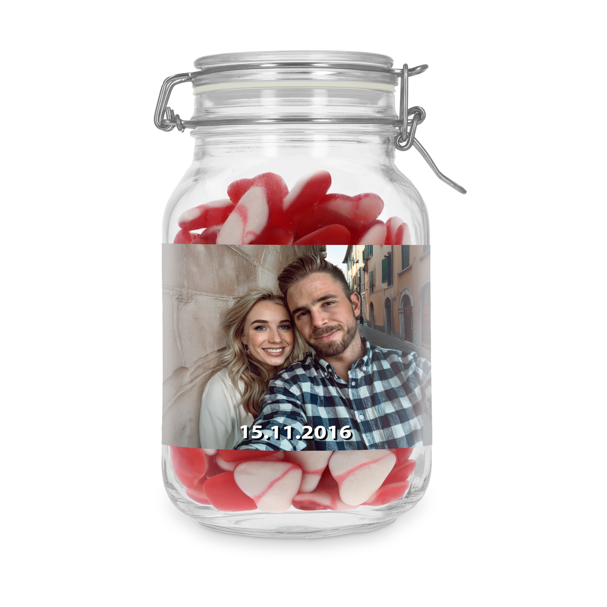 Personalised sweet jar - 2L - Hearts
