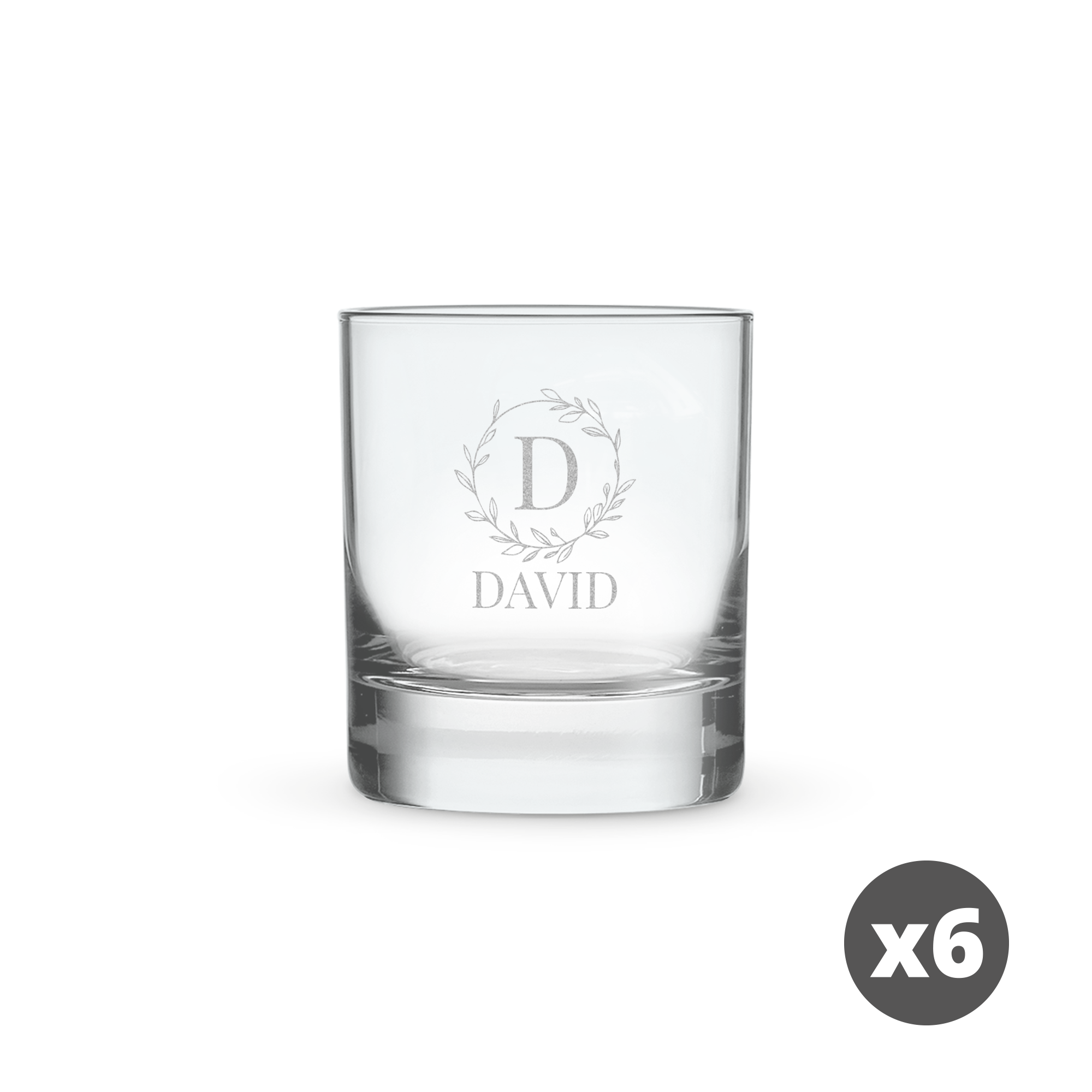 Personalised Whisky Glasses - 6 pcs