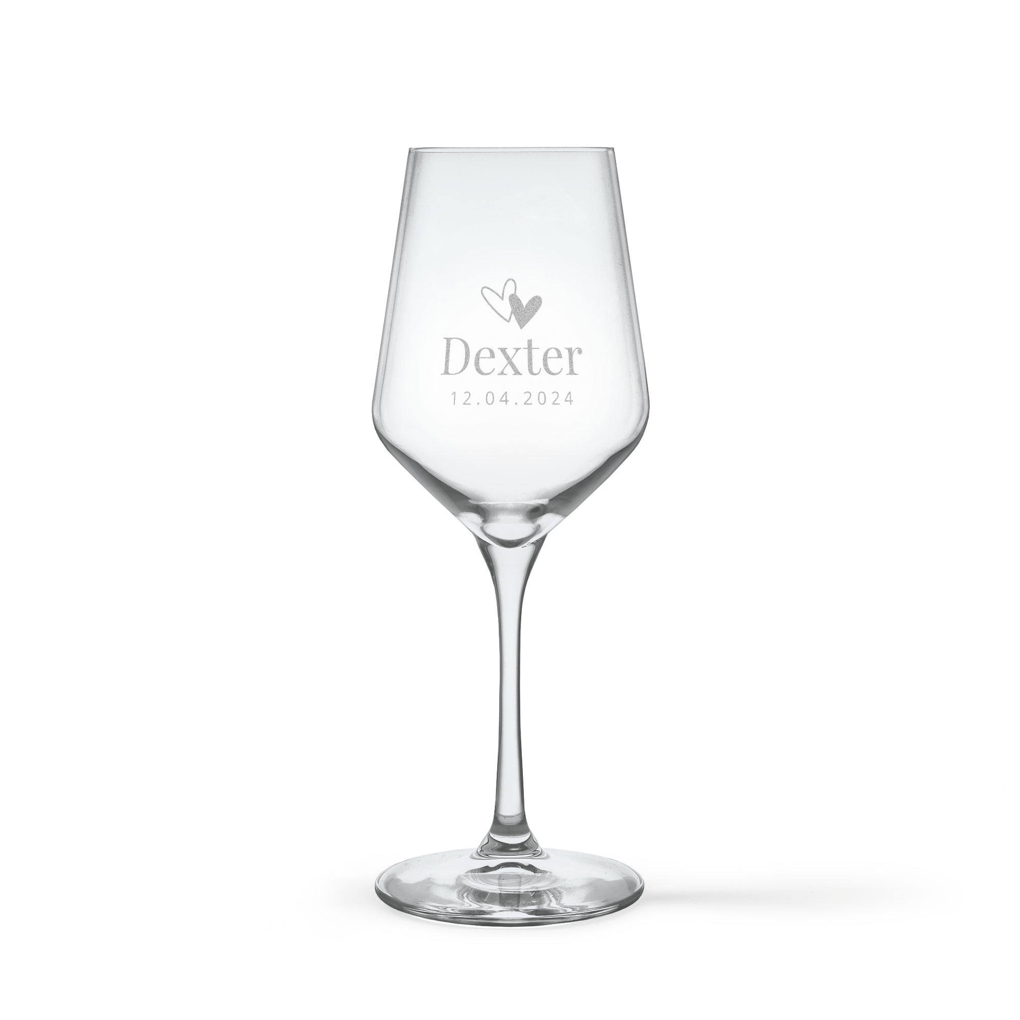 Personalised white wine glasses - Crystal glass - 1 pcs