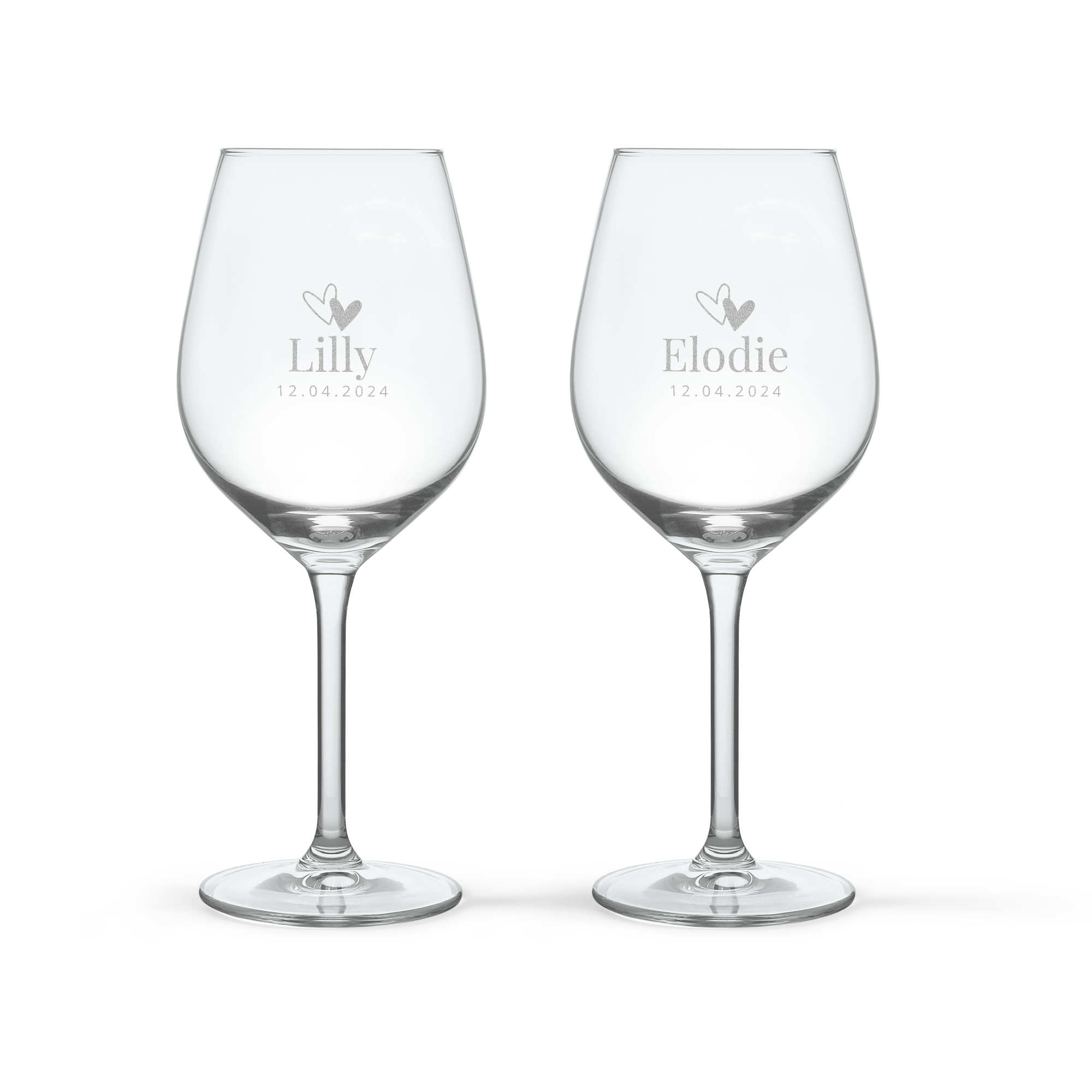 Personalised White Wine Glasses - 2 pcs