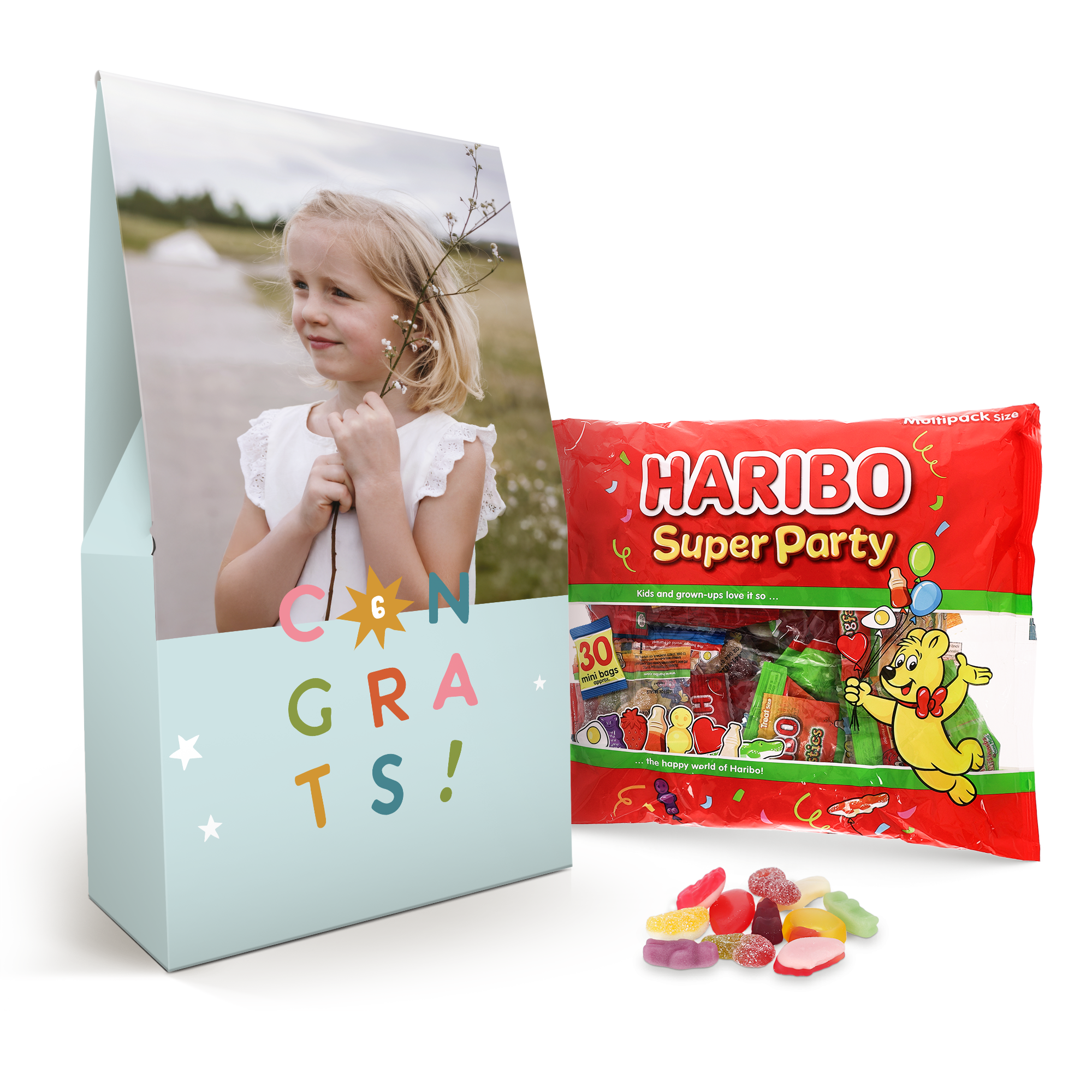 Personalised XL Haribo sweets gift box - YSP design