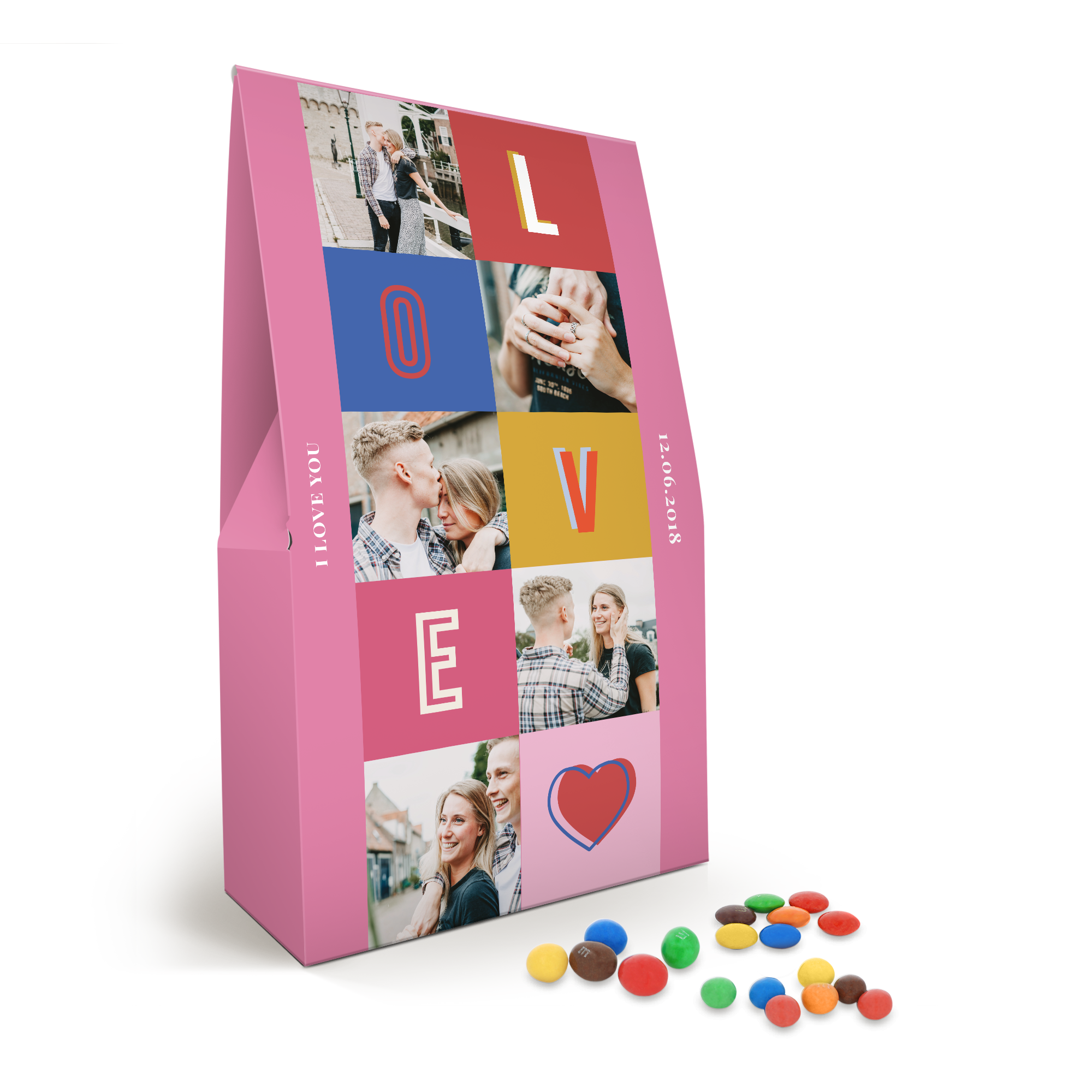Personalised XL M&M's chocolate gift box - 6 bags (714 grams)