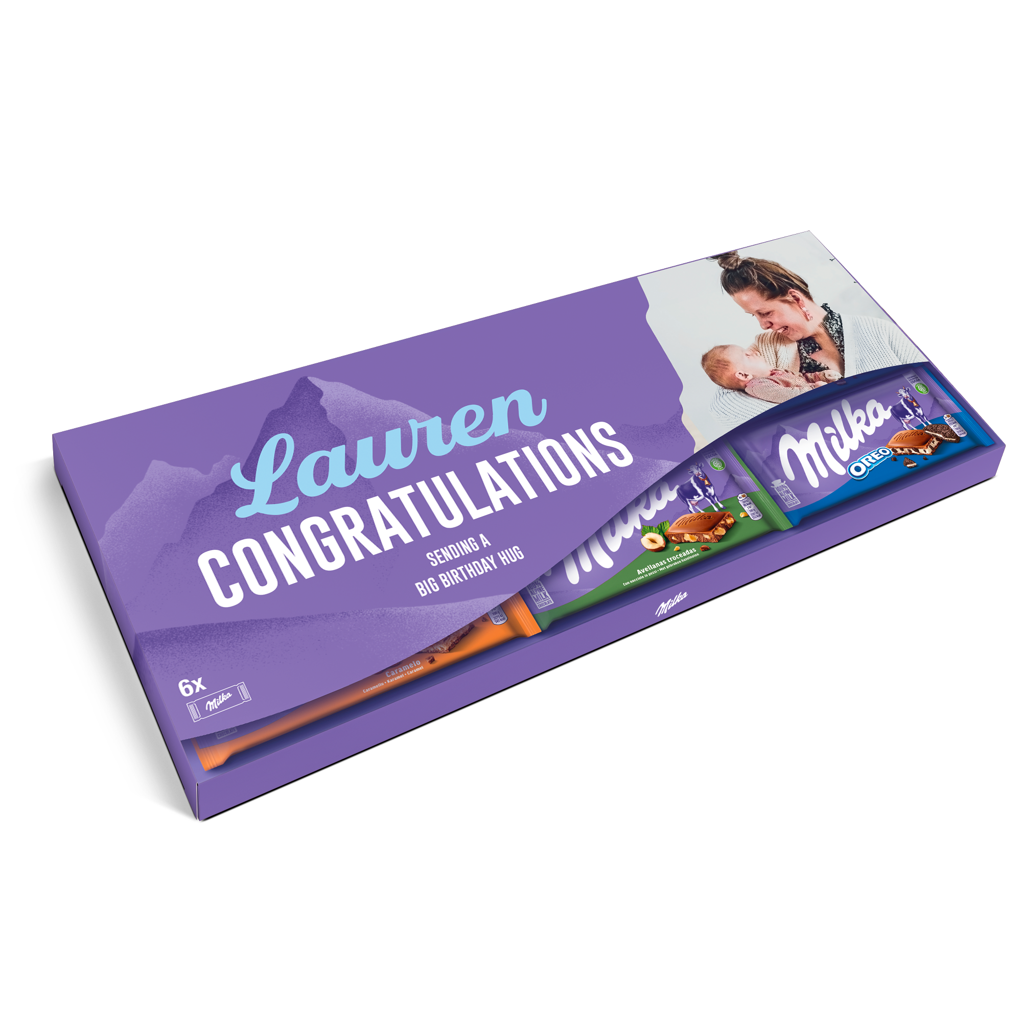 XXL personalised Milka chocolate bar - 6 bars